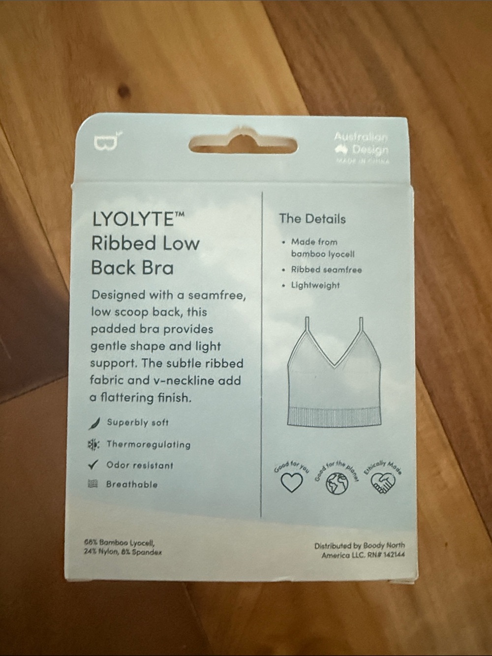7x Boody Lyolyte Ribbed Low Back Bra - Picture 16 of 16